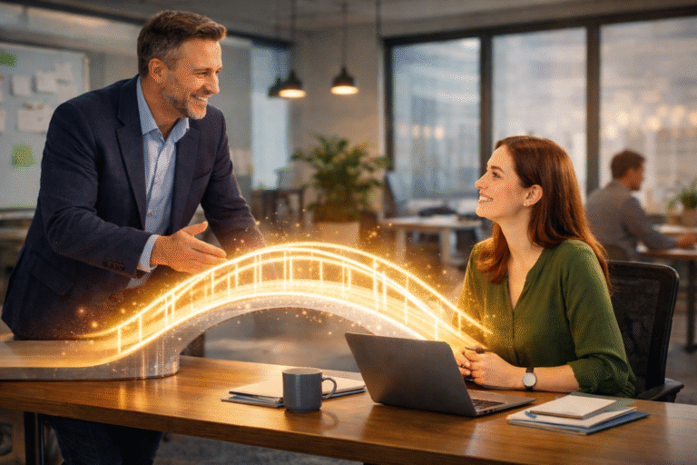 ChatGPT Image Feb 13 2026 05 25 10 PM Giving Employee Feedback: Getting the Balance Right.